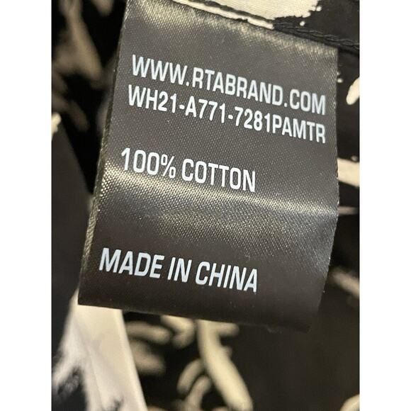 Revolve R+A Sierra Palm Shirt Women Size Small‎ Button Up Black White Oversized - Picture 7 of 7